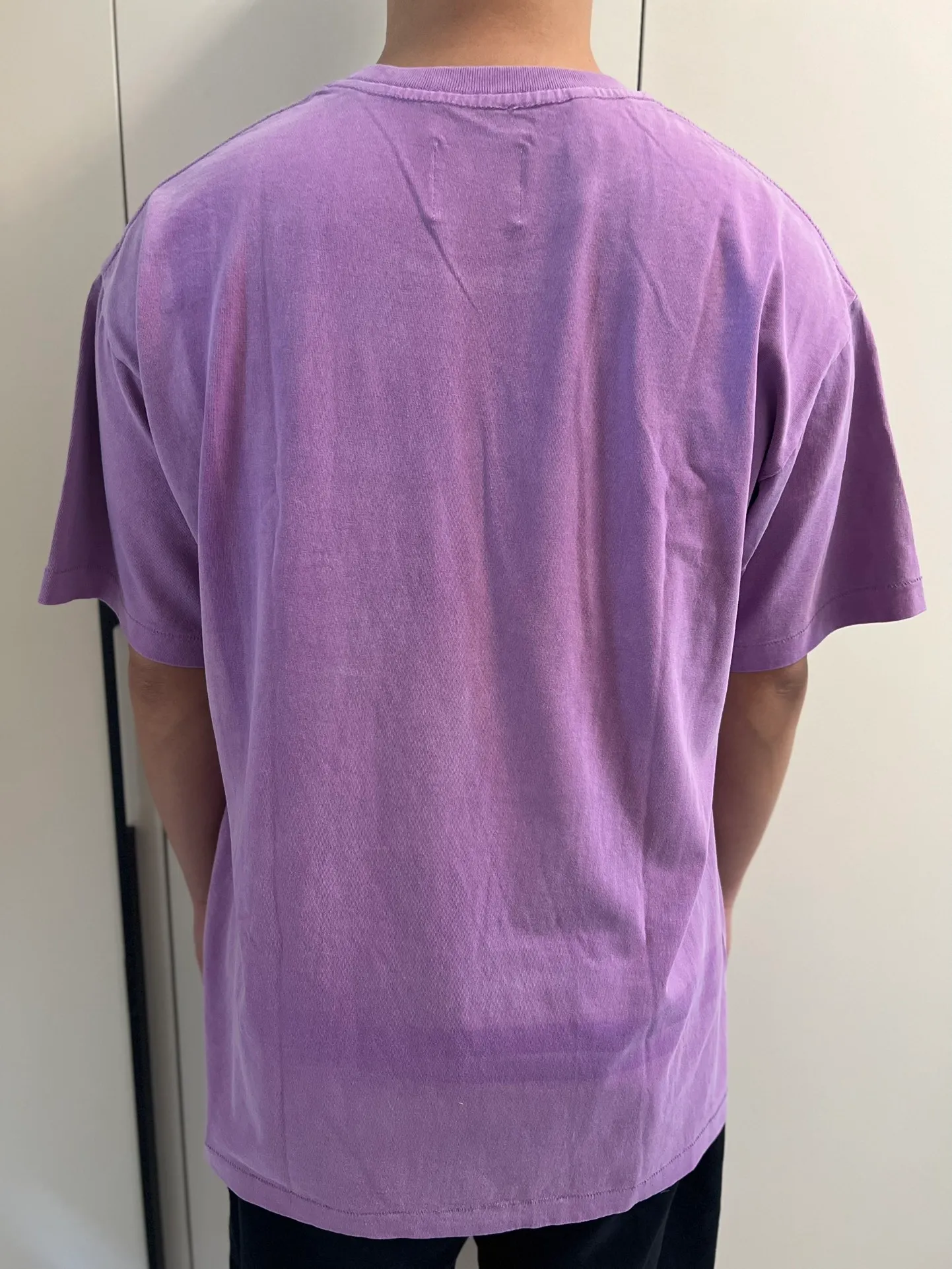 New models in stock! GALLERY DEPT VINTAGE LOGO PAINTED TEE PURPLE Purple ink splashed distressed short sleeves Retro English pocket TEE Purple S-XL Ready-to-wear dyeing Fried salt distressing Hand-sewn plaster bone Very heavy industry Manufacturing dark and light fading technology Hand-splashed ink graffiti Genuine acrylic material